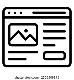 Blog digital marketing icon illustration