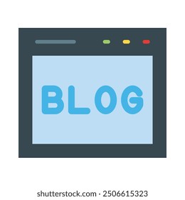 Blog Flat Icon Design For Personal nad Commercial Use