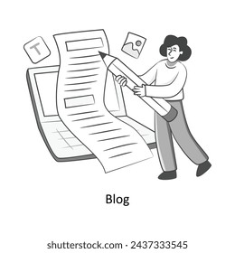 Blog Flat Style Design Vector illustration. Stock illustration