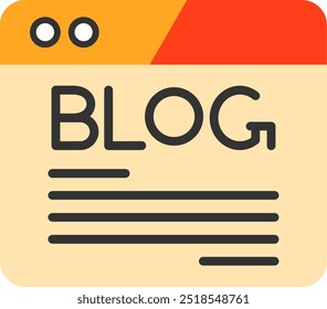 Blog Flat Vector Icon Design