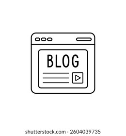 blog flat vector icon and glyph design on a white background