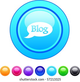 Blog glossy circle web buttons.