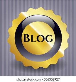 Blog gold emblem