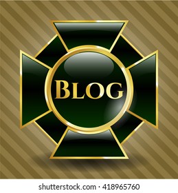 Blog gold emblem