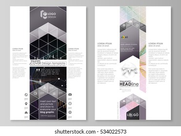 Blog graphic business templates. Page website design template, vector layout. Colorful abstract infographic background in minimalist style made from lines, symbols, charts, other elements