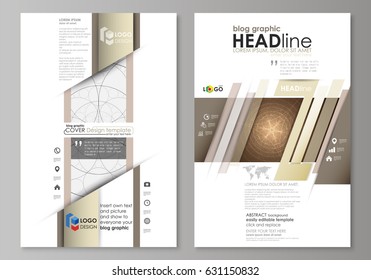 Blog graphic business templates. Page website design template, easy editable abstract vector layout. Alchemical theme. Fractal art background. Sacred geometry. Mysterious relaxation pattern.