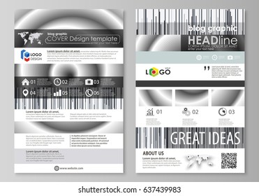 Blog graphic business templates. Page website design template, easy editable abstract vector layout. Simple monochrome geometric pattern. Minimalistic background. Gray color shapes.