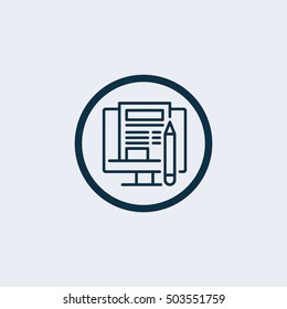 Icono de blog. icono del blog icon.forum. Ilustración del vector