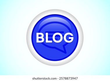 Blog icon design illustration, Content writing icon, Button design