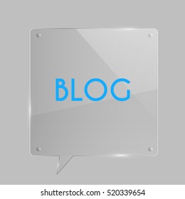 Blog Icon Glass Illustration