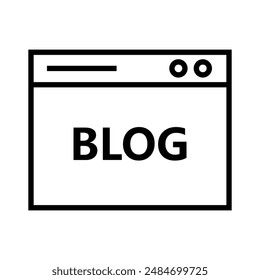 Icono de blog ilustrado en Vector