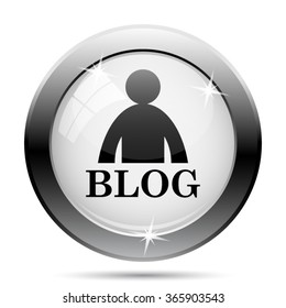 Blog icon. Internet button on white background. EPS10 vector.