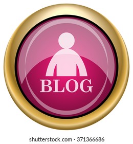 Blog icon. Internet button on white background. EPS10 vector.