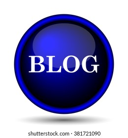 Blog icon. Internet button on white background. EPS10 vector