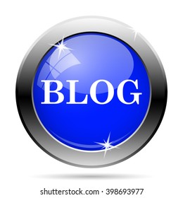 Blog icon. Internet button on white background. EPS10 vector
