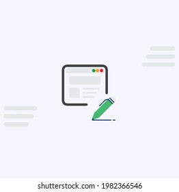 blog icon isolated white background