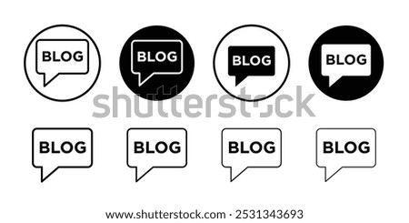 Blog icon linear logo isolated