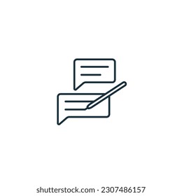 Blog icon. Monochrome simple sign from blogging collection. Blog icon for logo, templates, web design and infographics.