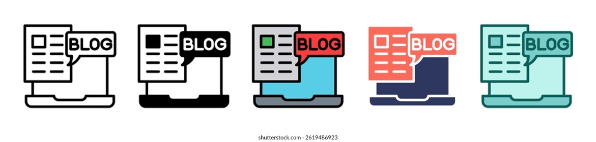 Blog Icon multiple Vector Illustration