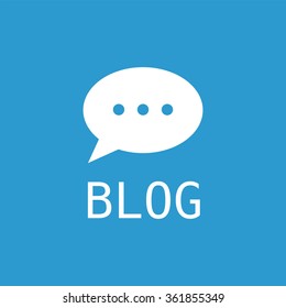 blog icon on blue background