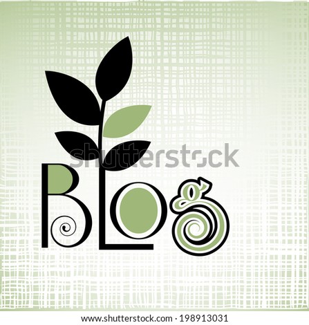Blog icon organic fabric pattern behind - green 