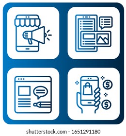 blog icon set. Collection of Mobile, Blog icons