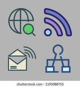 blog icon set. vector set about rss, clip, rss feed and web icons set.