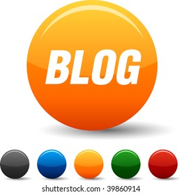 Blog icon set. Vector illustration.