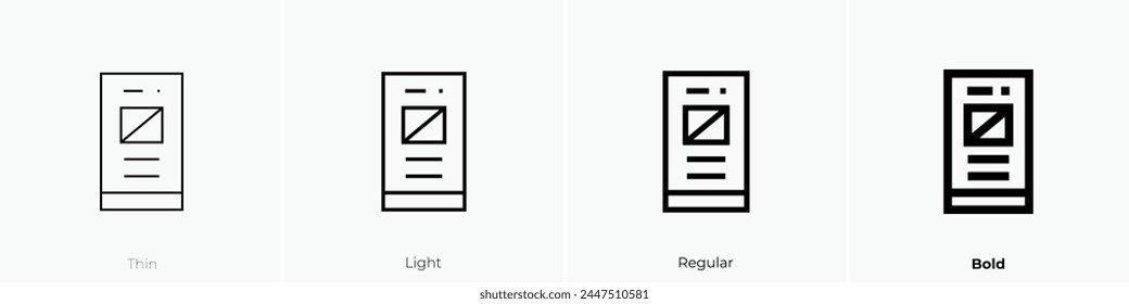 blog icon. Thin, Light Regular And Bold style design isolated on white background