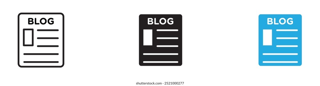 Blog icon thin line illustration