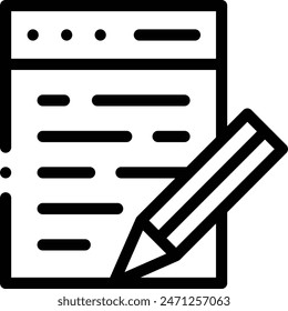 blog icon. Thin Linear Style Design Isolated On White Background