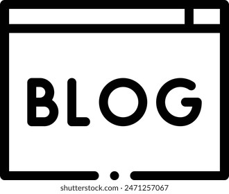blog icon. Thin Linear Style Design Isolated On White Background