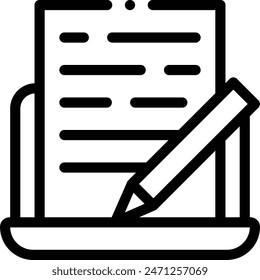 Icono de blog. Diseño De Estilo Lineal Delgado Aislado Sobre Fondo Blanco