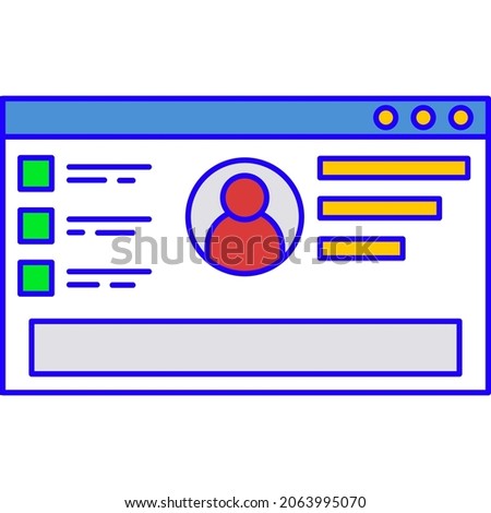 Blog icon vector. Digital marketing. Web design. Internet content. Article for business site Personal blogger account isolated on white background