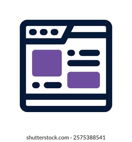 blog icon. vector dual tone icon for your website, mobile, presentation, and logo design.