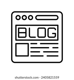 Blog-Symbol in Vektorgrafik. Illustration

