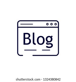 blog icon, Vector illustration. flat icon vector