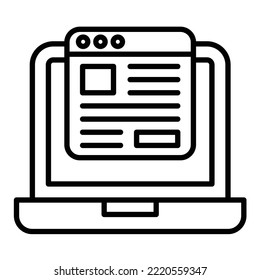 Blog-Symbol, Vektorbild. Kann auch für Web-Apps, mobile Apps und Printmedien verwendet werden.