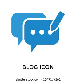 Blog icon vector isolated on white background for your web and mobile app design, Blog logo concept