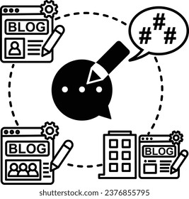 blog icon vector social media symbol