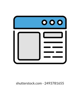 Blog icon vector stock illustration