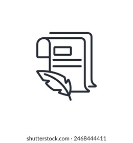 Blog icon. vector.Editable stroke.linear style sign for use web design,logo.Symbol illustration.