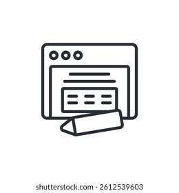 blog icon. vector.Editable stroke.linear style sign for use web design,logo.Symbol illustration.