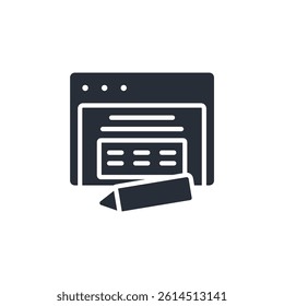 blog icon. vector.Editable stroke.linear style sign for use web design,logo.Symbol illustration.