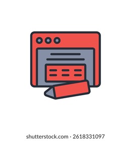 blog icon. vector.Editable stroke.linear style sign for use web design,logo.Symbol illustration.