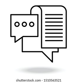blog icon vector.speech icon vector.