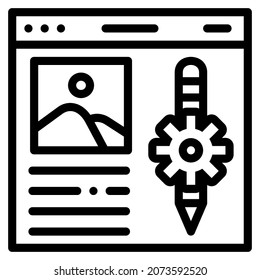blog icon for website, application, printing, document, poster design, etc.