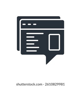 blog icons isolated on White Background. Flat style design