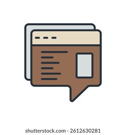 blog icons isolated on White Background. Flat style design