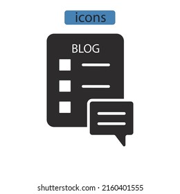 Blog icons  symbol vector elements for infographic web